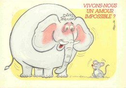 Animaux - Eléphants - Illustration - Souris - CPM - Voir Scans Recto-Verso - Elefantes