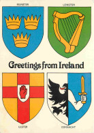 Irlande - Blasons - Munster Leinster Ulster Connacht - CPM - Carte Neuve - Voir Scans Recto-Verso - Otros & Sin Clasificación