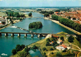 21 - Auxonne - Les Bords De La Saône - Vue Aérienne - Carte Dentelée - CPSM Grand Format - Voir Scans Recto-Verso - Auxonne