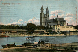 Magdeburg, Dom Mit Elbe - Magdeburg