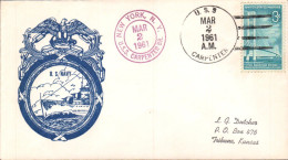 USA ETATS UNIS PLI DU NAVIRE U S S CARPENTER 1961 - Storia Postale