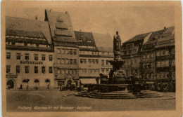 Freiberg, Obermarkt Mit Brunnen-Denkmal - Freiberg (Sachsen)