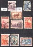 Argentine - 1935 Amiral Guillermo Brown - Agriculture - 9  Timbres - Oblitérés