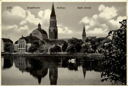 Kiel, Stadttheater, Rathaus, Kath. Kirche - Kiel