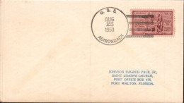 USA ETATS UNIS PLI DU NAVIRE U S S ADIRONDACK 1953 - Covers & Documents