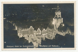 Karte Stuttgart Bei Nacht Marktplatz Rathaus - Stuttgart