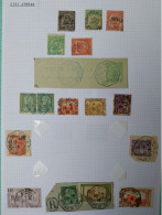 Tunisie Lot Timbre Oblitération Choisies Sidi Athman  Fragment, Cachet Octogonal Bleu Voir Scan - Used Stamps