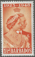 Barbados. 1948 Royal Silver Wedding. 1½d MH. SG 265. M4065 - Barbades (...-1966)