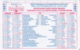 Calendarietto - Portaportese - Roma - Anno 1997 - Formato Piccolo : 1991-00