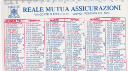 Calendarietto - Reale Mutua Assicurazioni - Torino - Anno 1997 - Petit Format : 1991-00