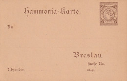 Allemagne Entier Postal Poste Privée Breslau - Tarjetas