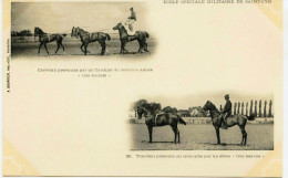 3383 -Yvelines - SAINT - CYR : Ecole Spéciale Militaria En 1900 - CHEVAUX PRESENTES PAR UN CAVALIER DE DERNIERE ANNEE - Regimientos