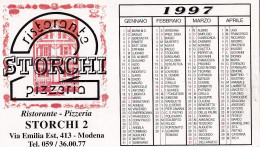 Calendarietto - Ristorante Sorchi - Modena - Anno 1997 - Formato Piccolo : 1991-00