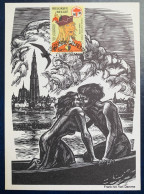 België, 1979, Nr 1923 Op Postkaart 'Int Uilenspiegelfestival DAMME', Getekend Bert Peleman - Brieven En Documenten