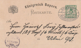 Allemagne Entier Postal Illustré Nuernberg 1897 - Cartes Postales