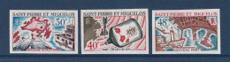 Saint Pierre Et Miquelon - YT ND N° 376 à 378 ** - Neuf Sans Charnière - Non Dentelé - 1967 - Geschnittene, Druckproben Und Abarten