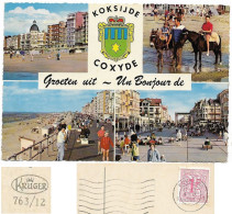 KOKSIJDE Groeten Uit, Coxyde Un Bonjour De Coxyode_1964 Timbre 1F_763/12 Krügrt_CPSM-TB - Koksijde