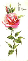 *CPM - Bonne Fête Maman - Carte Double -  Rose En Relief - Fête Des Mères