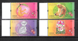 Hong Kong 2016 Year Of The Monkey, Complete Set MNH (H487) - Ongebruikt