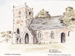 Postcard - Art - Mrs Pat Wilkinson (Pulverbatch WI) - St. Ediths, Pulverbatch - VG - Unclassified