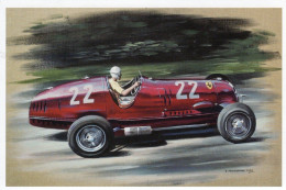 Alfa Romeo Type 12C - Tazio Nuvolari Au Nurburgring En 1938 - Artiste:Benjamin Freudenthal - CPM - Grand Prix / F1