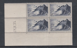 France  N°  764  XX  Pointe Du Raz  En Bloc De 4 Coin Daté Du 12 - 8 - 47  Sans Charnière  TB - 1940-1949