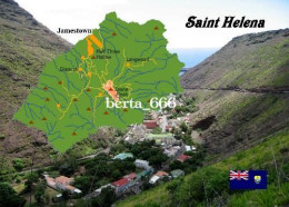 Saint Helena Island Map New Postcard * Carte Geographique * Landkarte - Sainte-Hélène