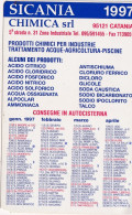 Calendarietto - Scicania - Chimica - Catania - Anno 1997 - Formato Piccolo : 1991-00