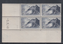 France  N°  764  XX  Pointe Du Raz  En Bloc De 4 Coin Daté Du 3 - 5 - 48  Sans Charnière  TB - 1940-1949