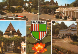 BARBOTAN LES THERMES Le Parc Les Bains Clairs Et L Eglise Le Porche De L Eglise Fleurs Lotus 16(scan Recto-verso) MA708 - Barbotan