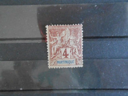 MARTINIQUE YT 33 - TYPE DUBOIS 4c. Lilas-brun S.gris* - Unused Stamps