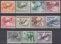 SCHWEIZ  Dienst 64-74, Postfrisch **, 1950 - Dienstzegels