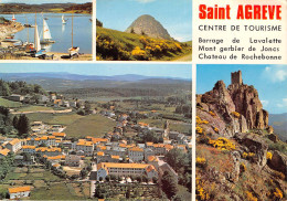 SAINT AGREVE Alt 1050m Et Ses Environs Lac De Lavalette Mont Gerbier De Joncs Et Chateau 9(scan Recto-verso) MA799 - Saint Agrève