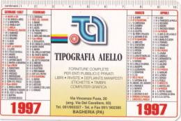 Calendarietto - Tipografia Aiello - Bagheria - Palermo - Anno 1997 - Klein Formaat: 1991-00