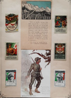 6 Vignettes 1914 1918   Et 2 Cartes - Propaganda De Guerra