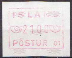 Iceland MNH Stamp - Franking Labels
