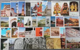 40 Anciennes CP D'Inde : Delhi, Tajmahal, Gods, Shikar, Sadhus & Gurus, Bikaner, Sikandra, Agra, Jaipur, Jaisalmer, Etc. - Brescia