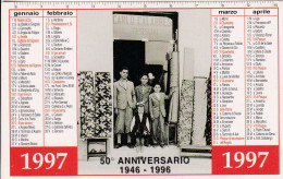 Calendarietto - Tessuti - Carlo Calabresi - 50 Anniversario - Manfredonia - Foggia - Anno 1997 - Petit Format : 1991-00