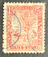 FRMG0068U - Traveler's Tree, Zebu & Lemur - 15 C Used Stamp - Madagascar - 1903 - Usati