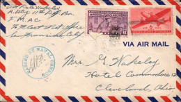 USA ETATS UNIS LETTRE DE SAN FRANCISO POUR CLEVELAND OUVERTE PAR LA CENSURE NAVALE 1943 - Cartas & Documentos