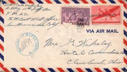 USA ETATS UNIS LETTRE DE SAN FRANCISO POUR CLEVELAND OUVERTE PAR LA CENSURE NAVALE 1943 - Covers & Documents