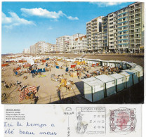 Middelkerke Strand En Zeedijk, Plage Et Digue De Mer_1979 Timbre 6F_CPSM - Middelkerke