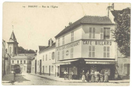 Cpa Dugny - Rue De L'église , éditeur Eld - Dugny