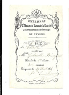 KB656 - BILLET DE PRIX - EXTERNAT SAINTE MARIE SOEURS DE LA CHARITE NEVERS - GABRIELLE BENEYTOUT - Diplomi E Pagelle