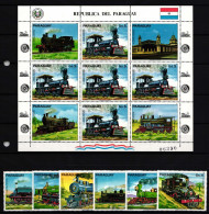 Paraguay 3579-3585 Und KIeinbogen 3585 Postfrisch Eisenbahn #HP859 - Paraguay