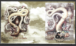 INDONESIE. BF 288 De 2013 Sur Enveloppe 1er Jour. Année Du Serpent. - Chinees Nieuwjaar