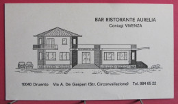 Italie - Druento - Carte Visite Bar Ristorante Urelia - Coniugi Vivenza - Visitenkarten