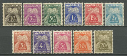 FRANCE 19543 Taxes N° 67/77 ** Neufs MNH Superbes C 26 € Types Gerbes Flore - 1859-1959 Mint/hinged