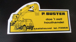 Autocollant Original Vintage Camion Grue à Godet Kaatsheuvel 11,5 Cm / 6 Cm - Autocollants