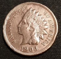 USA - ETATS-UNIS - 1 ONE CENT 1903 - Indian Head - KM 90a - 1859-1909: Indian Head